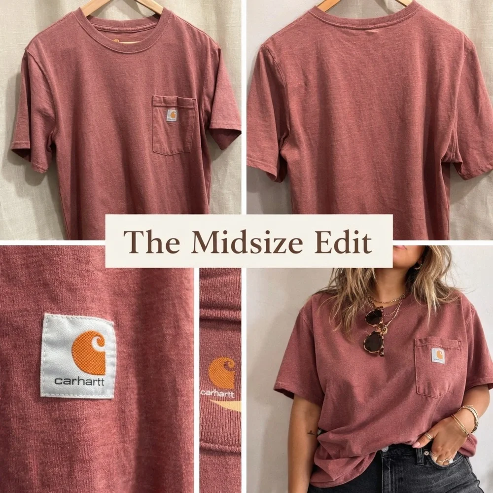 🧡 Carhartt Pocket Tee – Rust / Clay Tone – Size L (12/14) - Picture 6 of 6